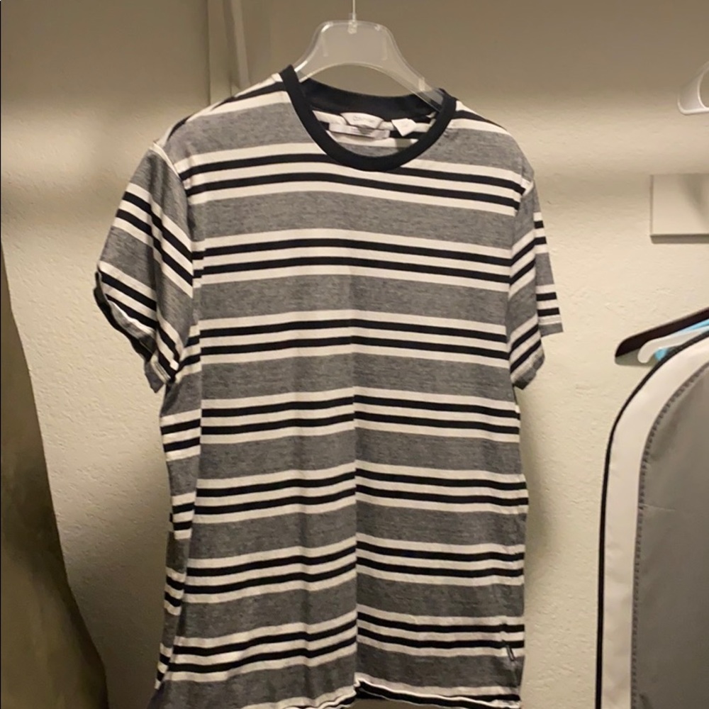 Calvin Klein black and white striped shirt